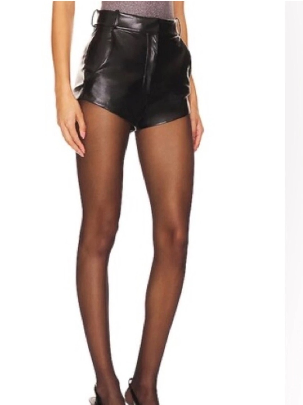 Amanda Uprichard Faux Leather Shorts